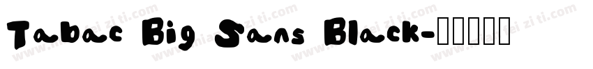 Tabac Big Sans Black字体转换